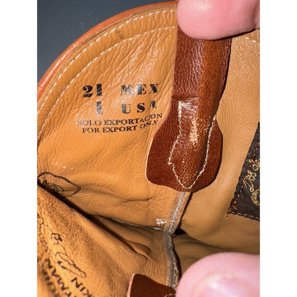 Espolon De Oro Boots Size Y 1 Brown‎ Alligator Embossed Exotic Cowboy Western - Picture 13 of 15